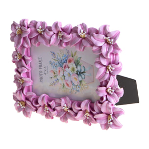 Porta foto fiore - 17xH22,5x2,2cm - Pezzi 3 - Bianchi Dino SpA