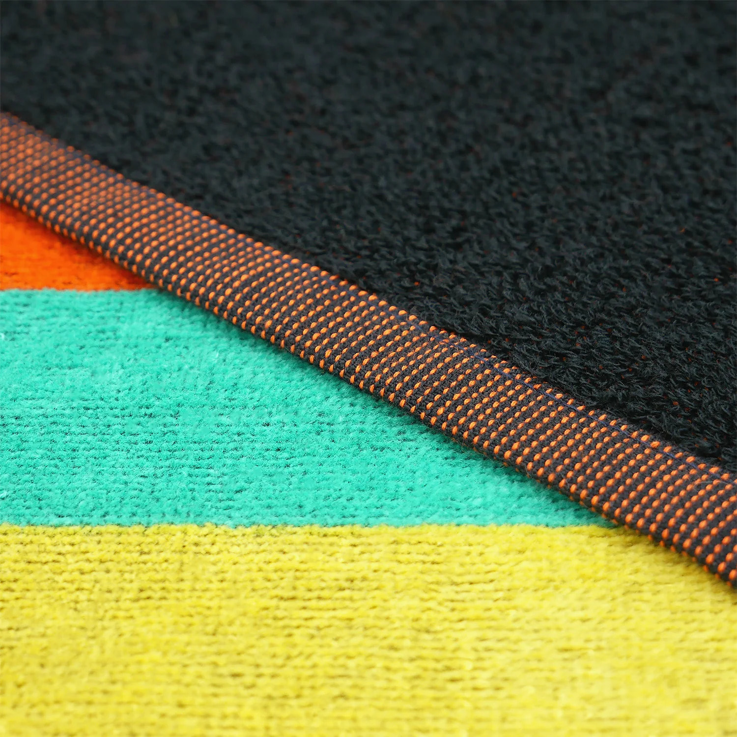 Serviette de plage XL éponge velours Jacquard Multicolore 140x180 400g/m² - Mondrago