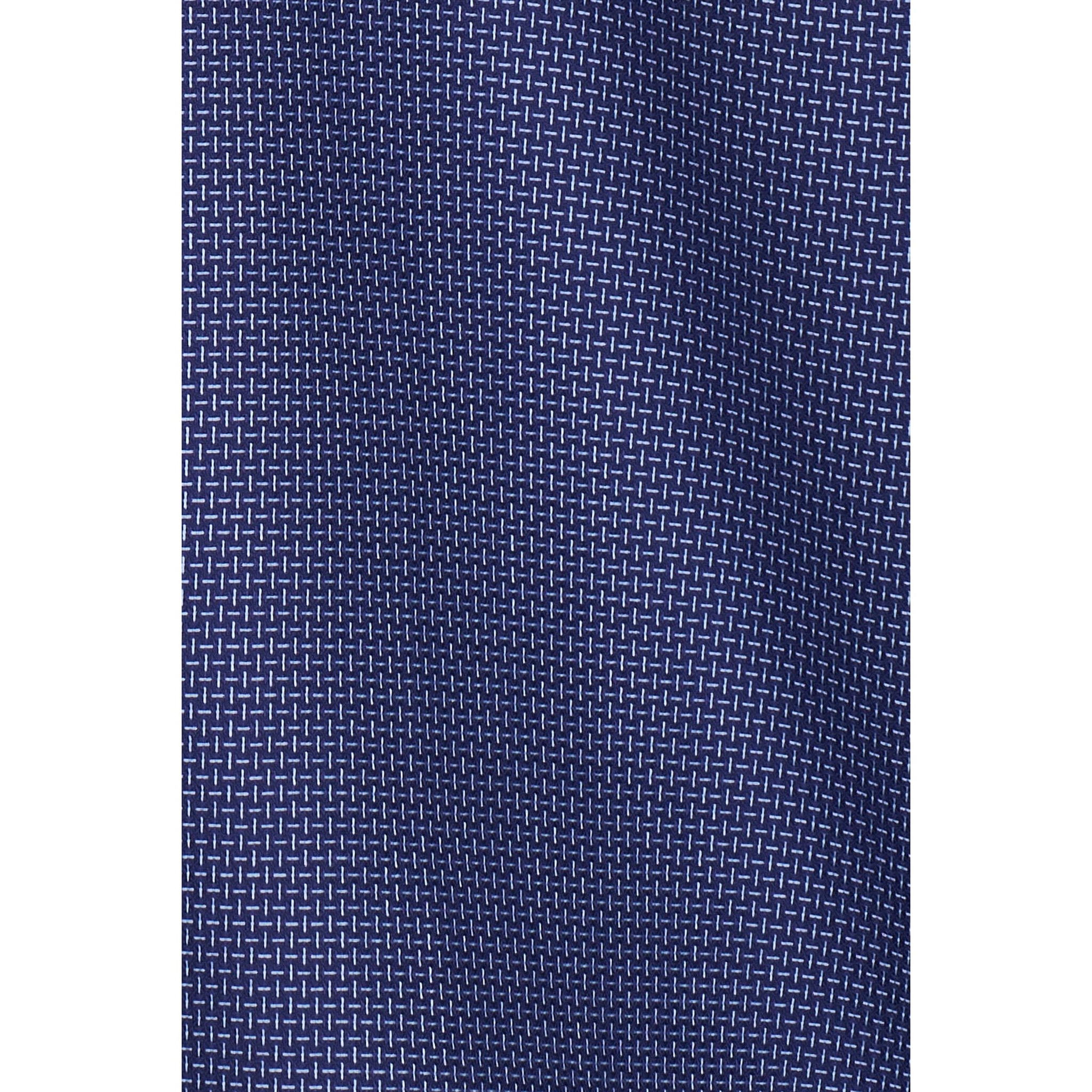 Camicia Uomo 2 Bottoni Button Down Slim Jacquard Fantasia Blu/Celeste