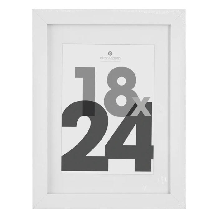 Cadre photo bois "Eva" blanc 18x24cm