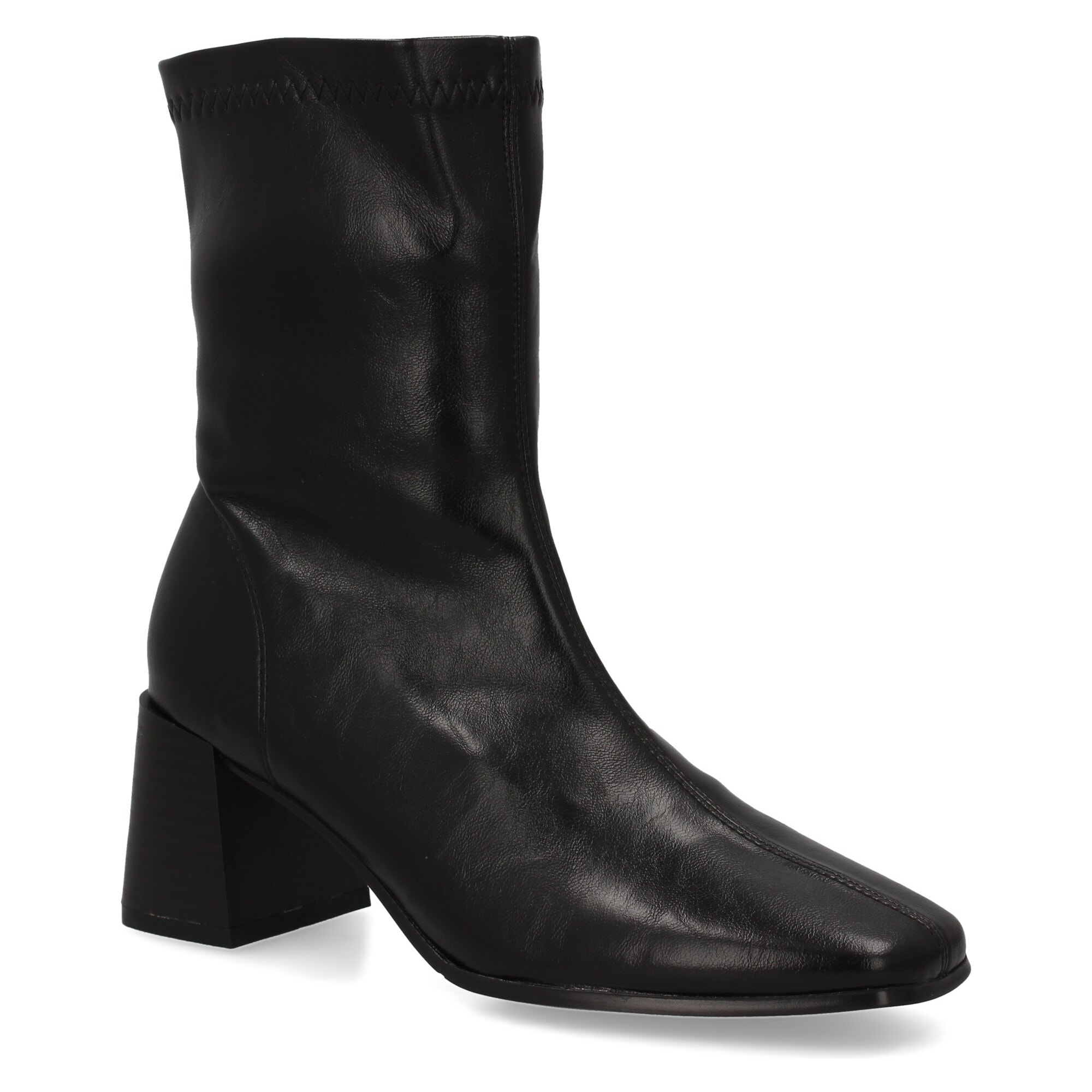 Botin mujer con tacon y estampado liso