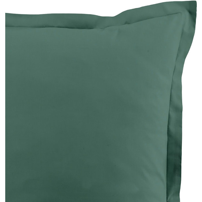 Lot De 2 Taies D'oreiller 100% Coton 57fils Bleu Canard