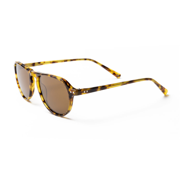 Occhiali da sole OCEAN MODÈLE 8085 - montatura marrone semi-tartarugata con lenti marroni