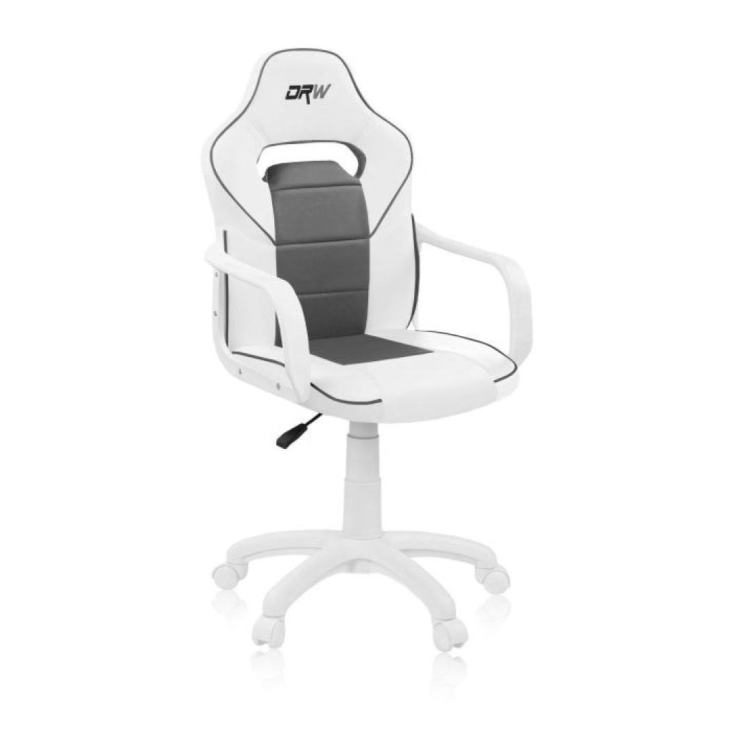 Silla gaming gris DRW Blanco - Gris DRW