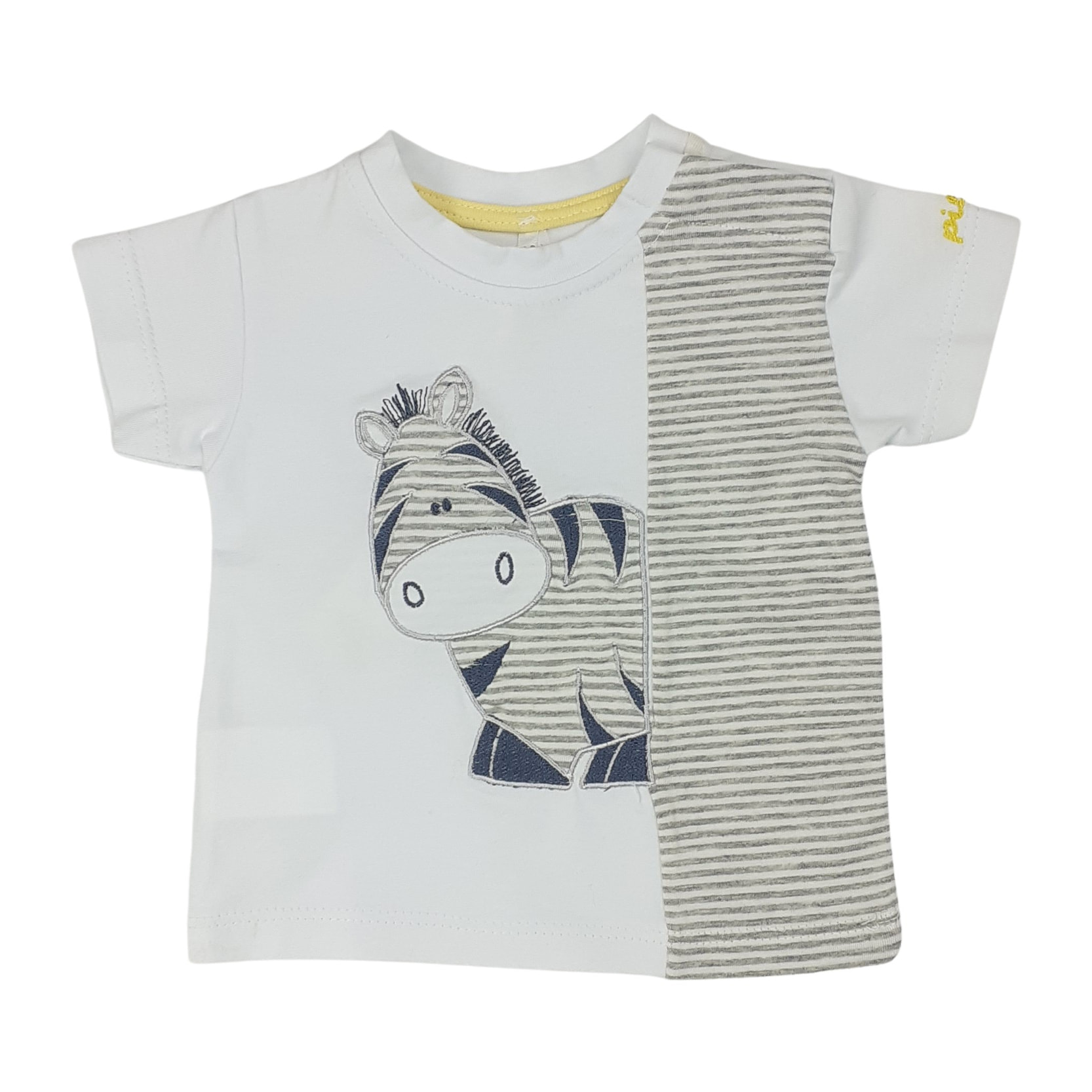 T-SHIRT M/C JERSEY BIANCO ZEBRA