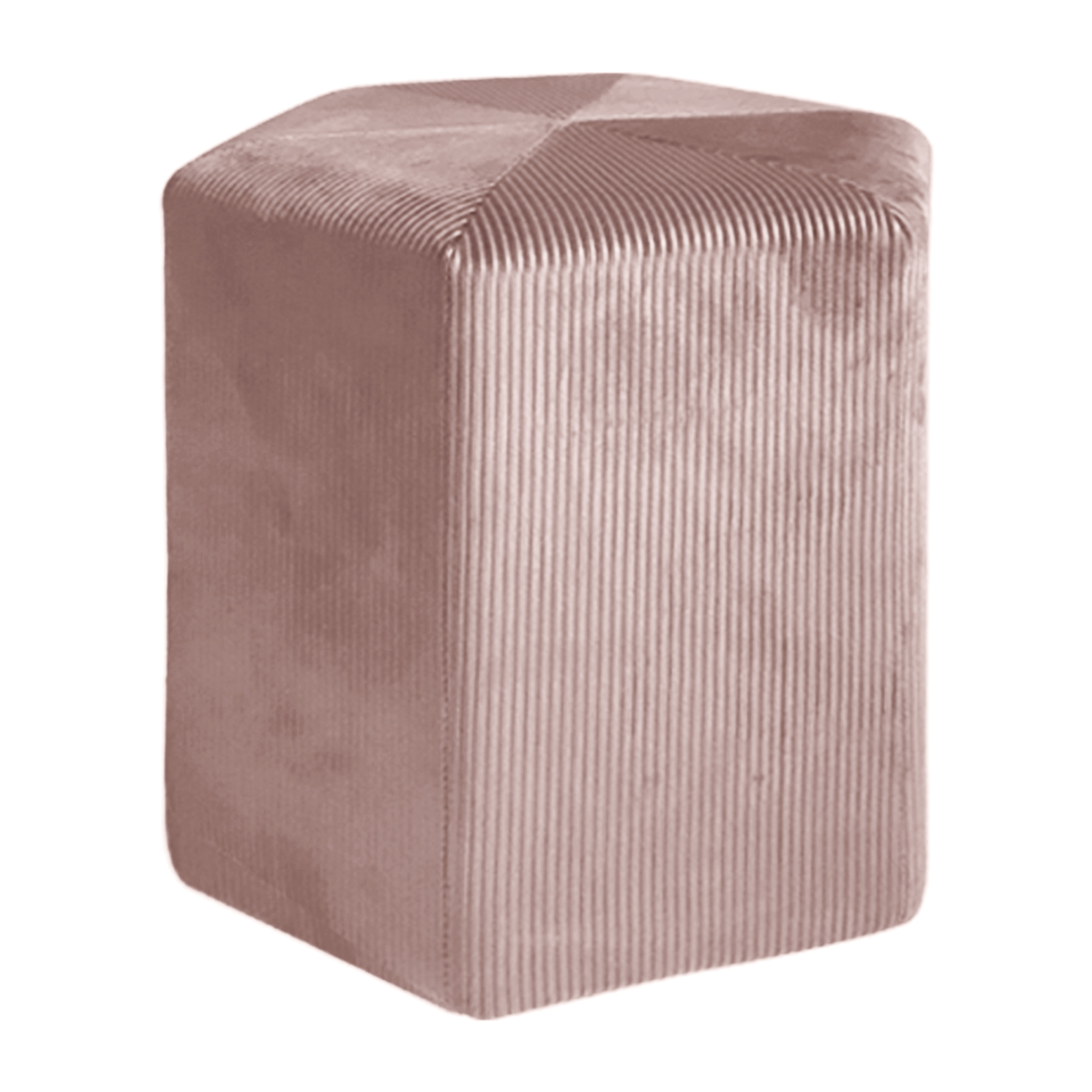 Pouf Velours Cotele 35cm Giulia Rose