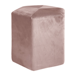Pouf Velours Cotele 35cm Giulia Rose