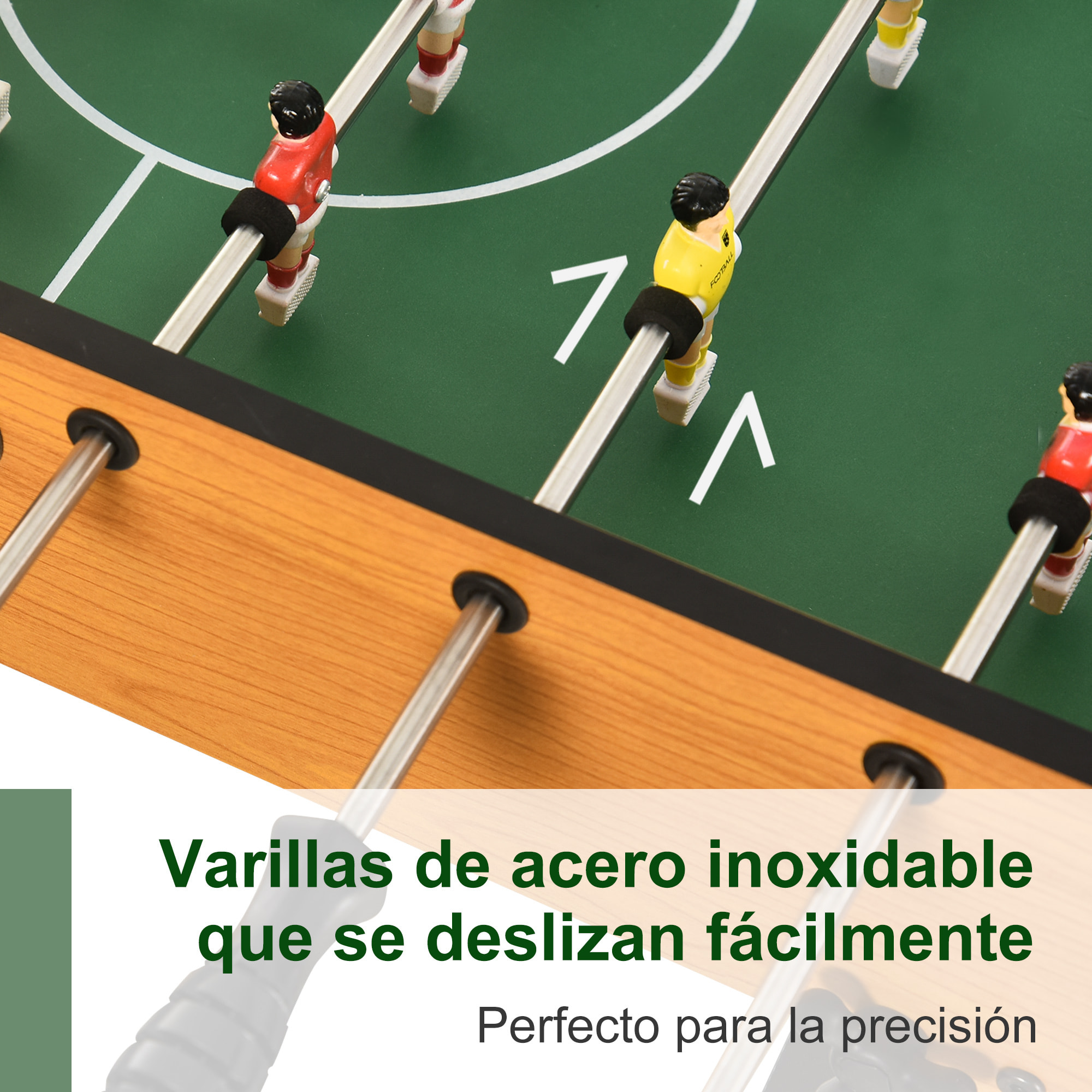 Futbolín Plegable Juego de Mesa de Fútbol con 22 Jugadores Futbolín para Niños y Adultos con 2 Marcadores 98x42x62,5 cm Natural y Negro