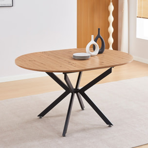 Table à manger extensible effet bois 4/6 personnes - MARIUS