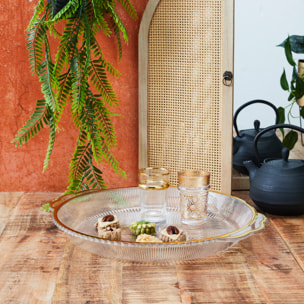 Plateau Rond - HOME DECO FACTORY - SABAH - Plastique - Blanc