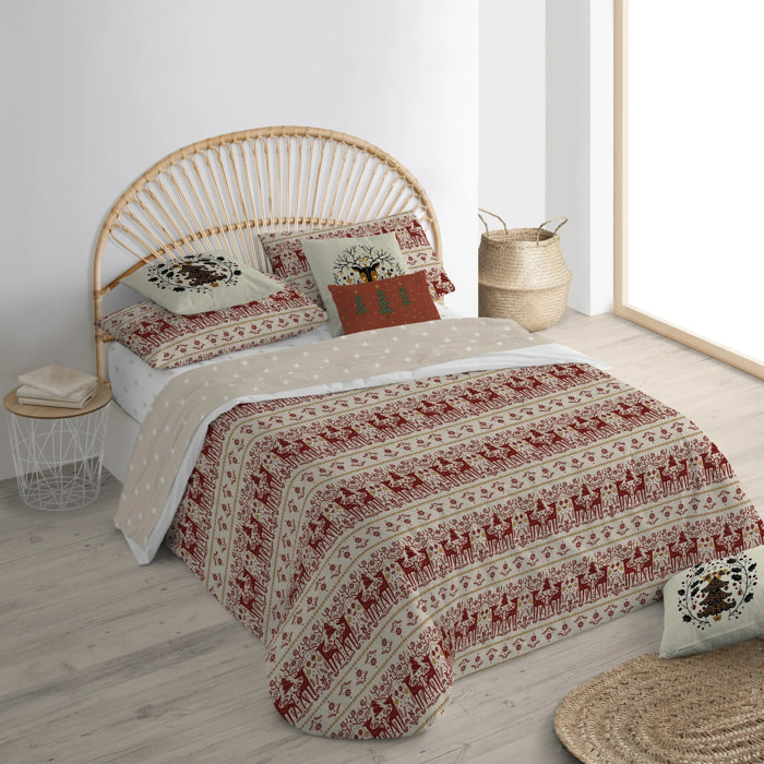Housse de couette avec pressions 100% coton Merry Christmas 21