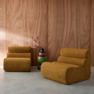 Chauffeuse bouclette texturée 1 place (lot de 2) NOVA