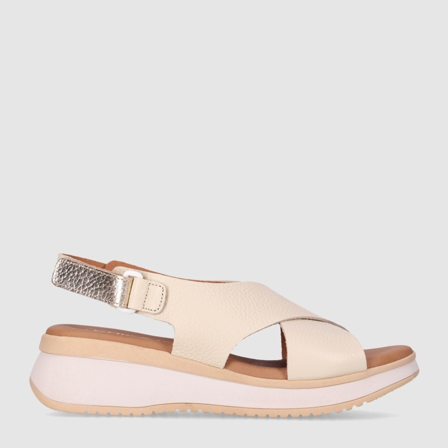 Sandalias de Piel - Hielo - Tacón: 4 cm