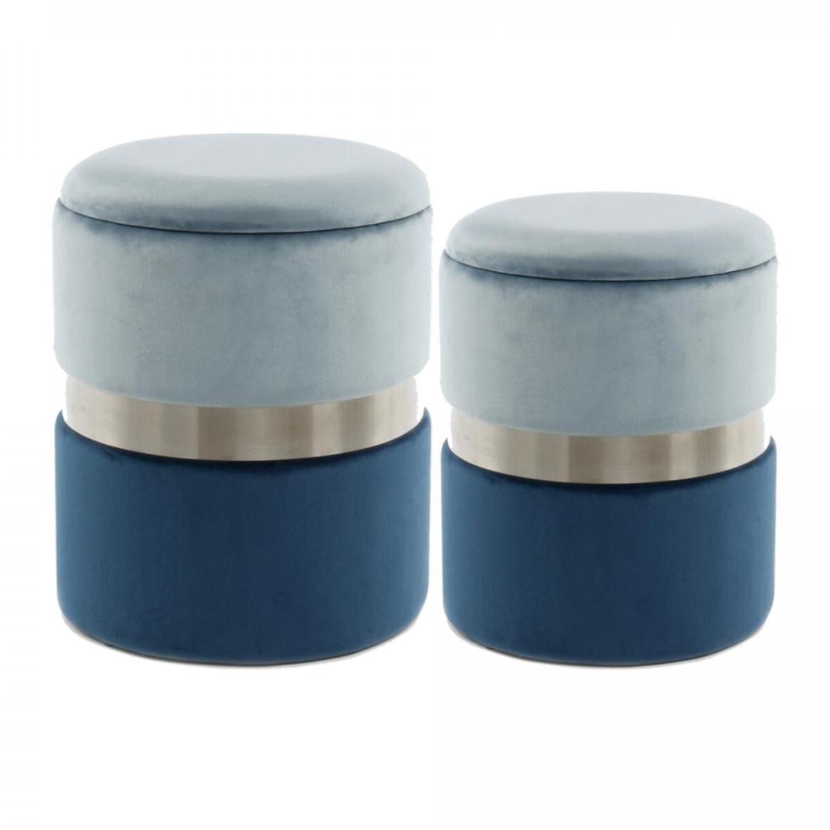 Lot de 2 tabourets DUPI Partiellement fabriqué à la main