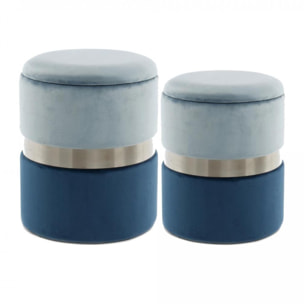 Lot de 2 tabourets DUPI Partiellement fabriqué à la main