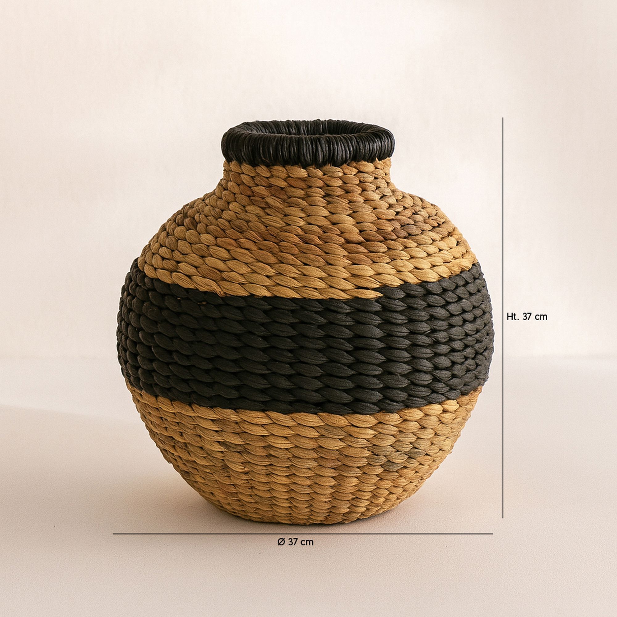 Panier en jacinthe d'eau 37cm INES