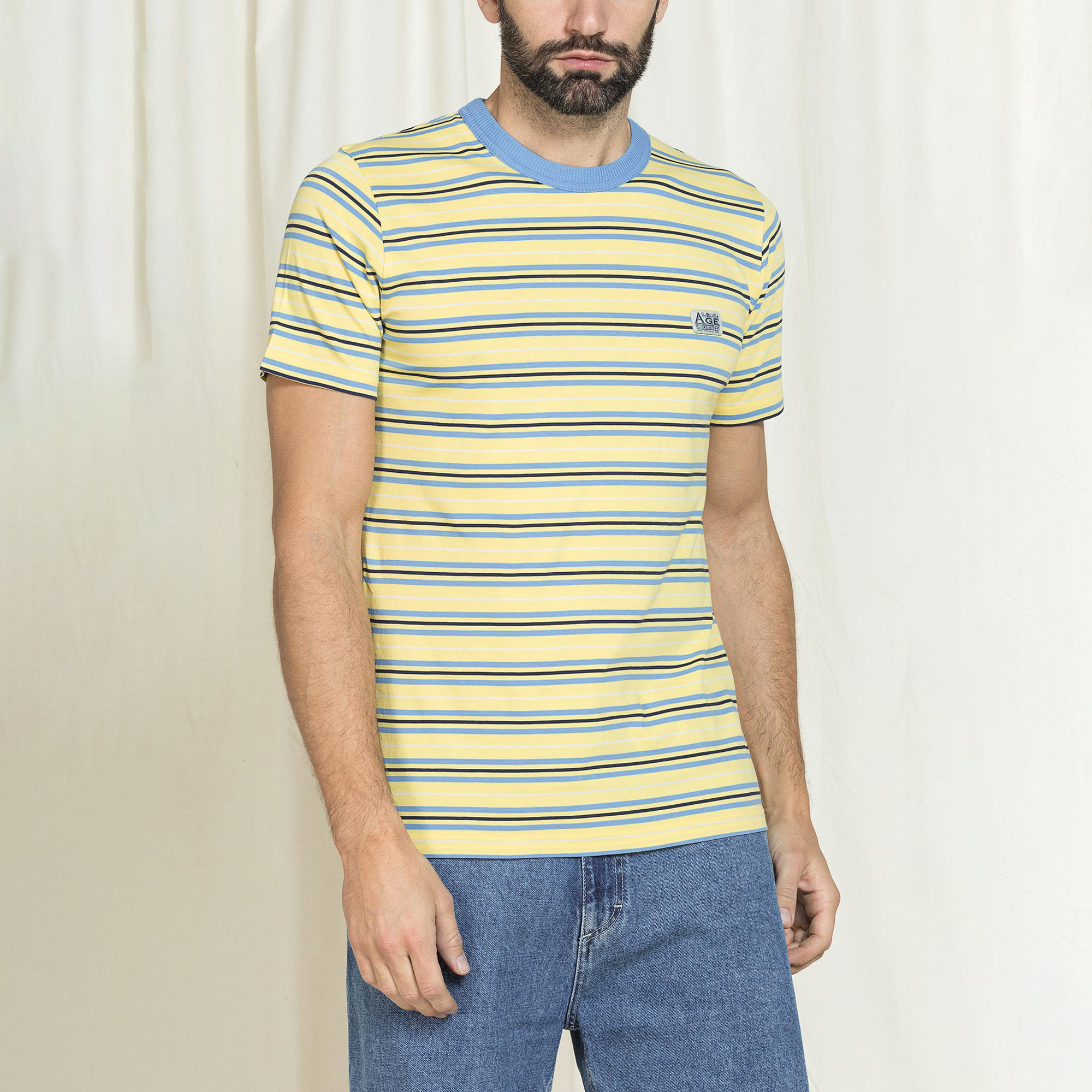 T-SHIRT A RIGHE MODELLO CARRERA BLUE AGE REPLICA