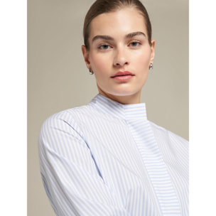 Elena Mirò - Blusa de rayas con cuello alto - Light - blue