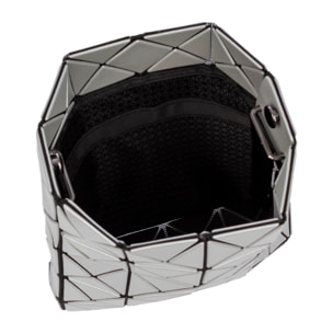 Aterno bolso bandolera y de mano de diseño geométrico.