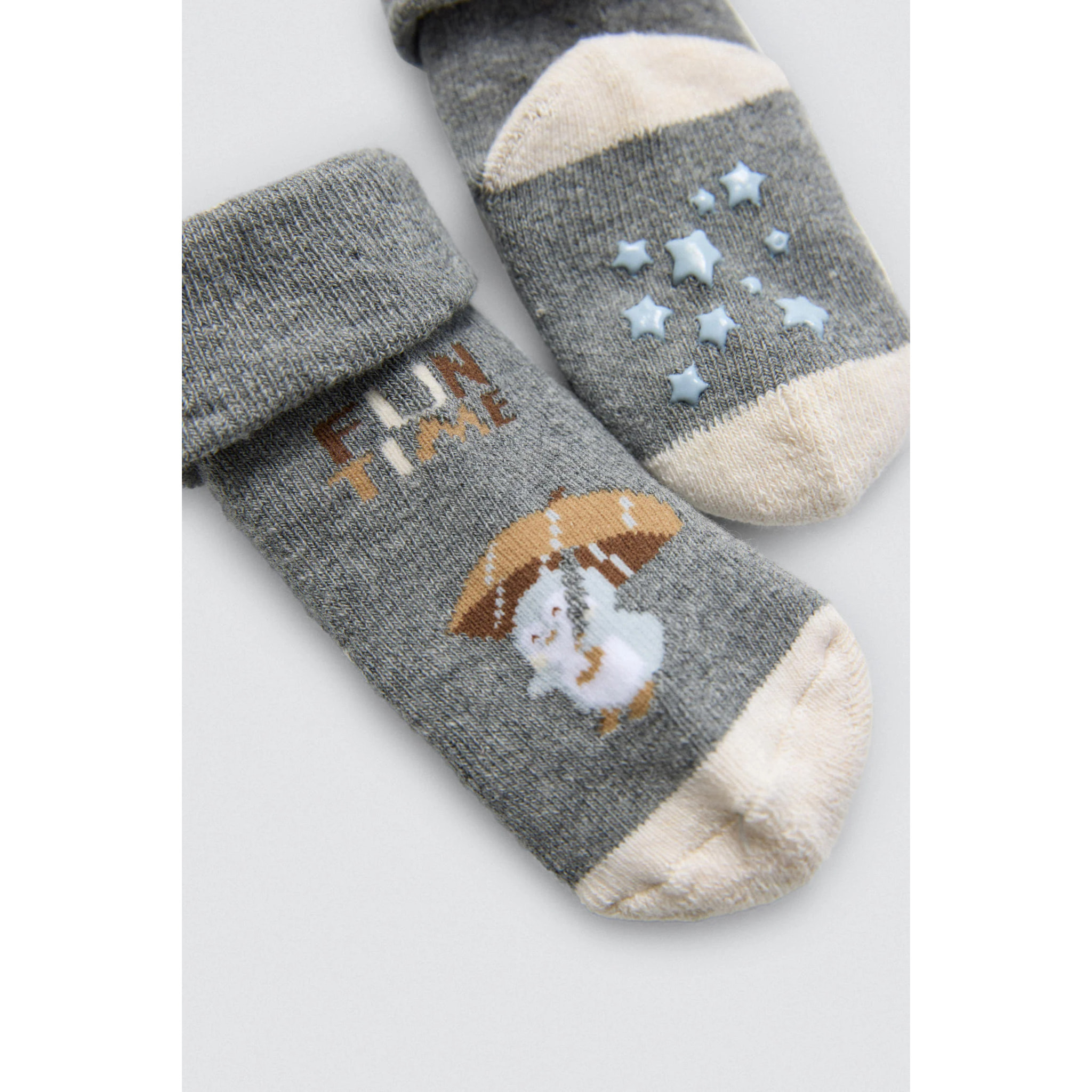 Confezione da 4 calzini termici antiscivolo per neonato Penguin Toy