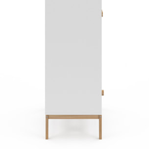 Armoire pour enfant Bella 2 portes effet hêtre et blanc