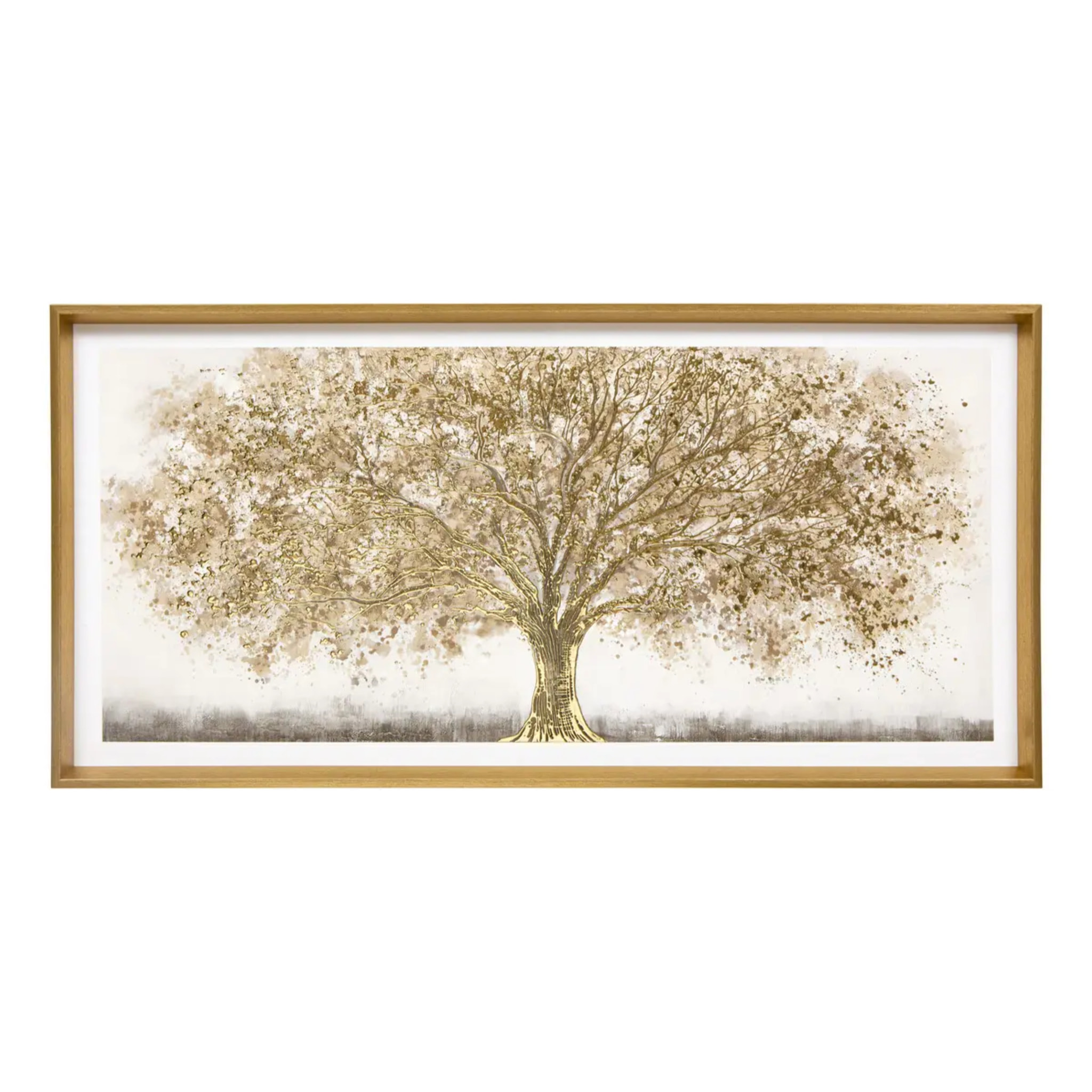 Toile imprimée encadrée Eka marron 78x38cm