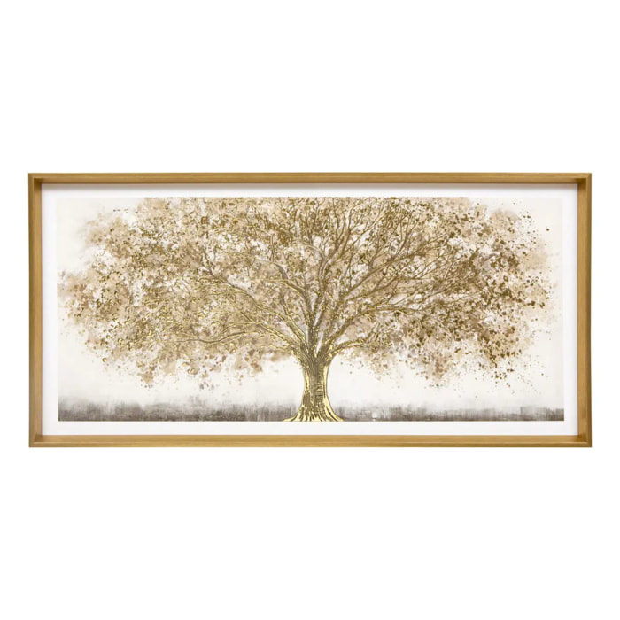 Toile imprimée encadrée Eka marron 78x38cm