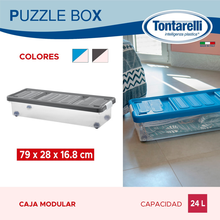 Caja de almacenamiento 79x28,7x16,8cm grafito