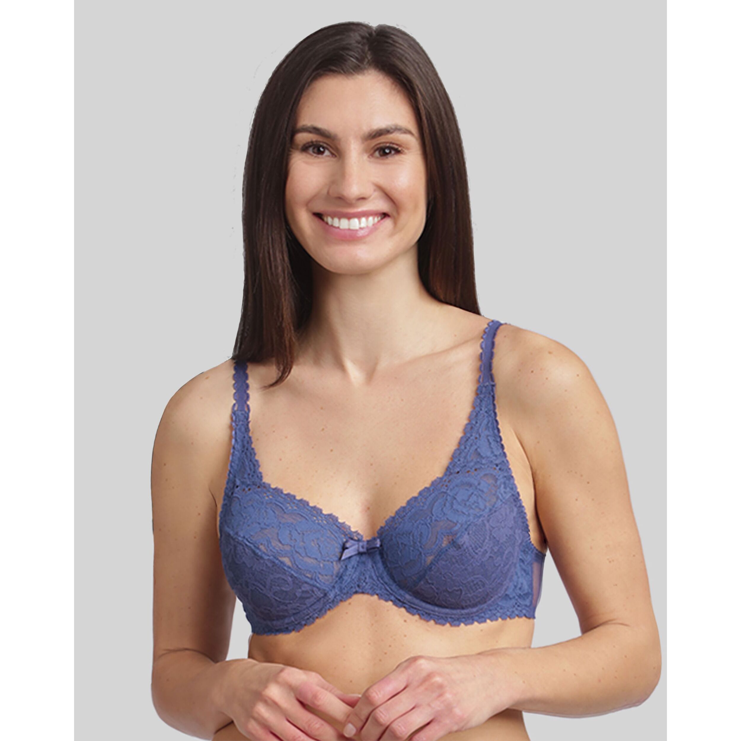 Sujetador con aro de encaje reciclado floral