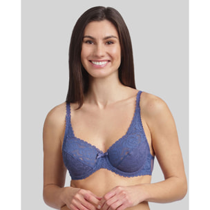 Sujetador con aro de encaje reciclado floral