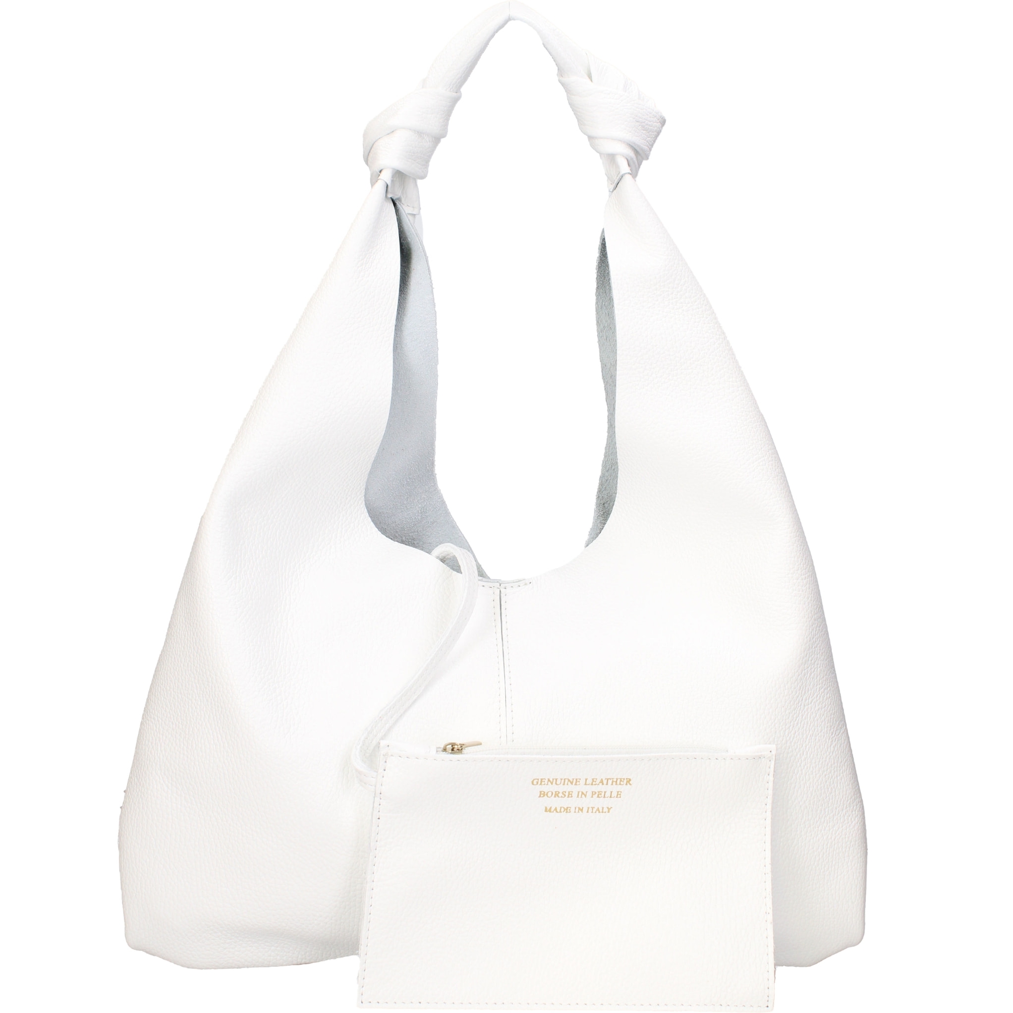 Borsa a spalla da donna In Vera pelle Made in Italy 40x42x2 cm