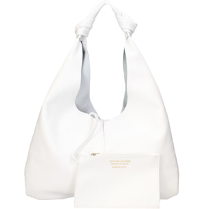 Borsa a spalla da donna In Vera pelle Made in Italy 40x42x2 cm