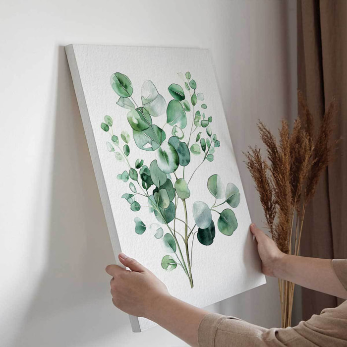 Tableau fleurs eucalyptus élégance Toile imprimée