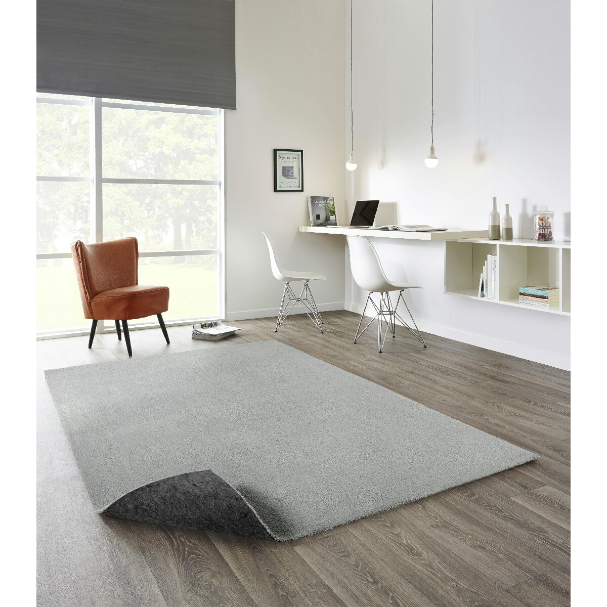 Tappeto Salotto Tinta Unita Grigio Chiaro