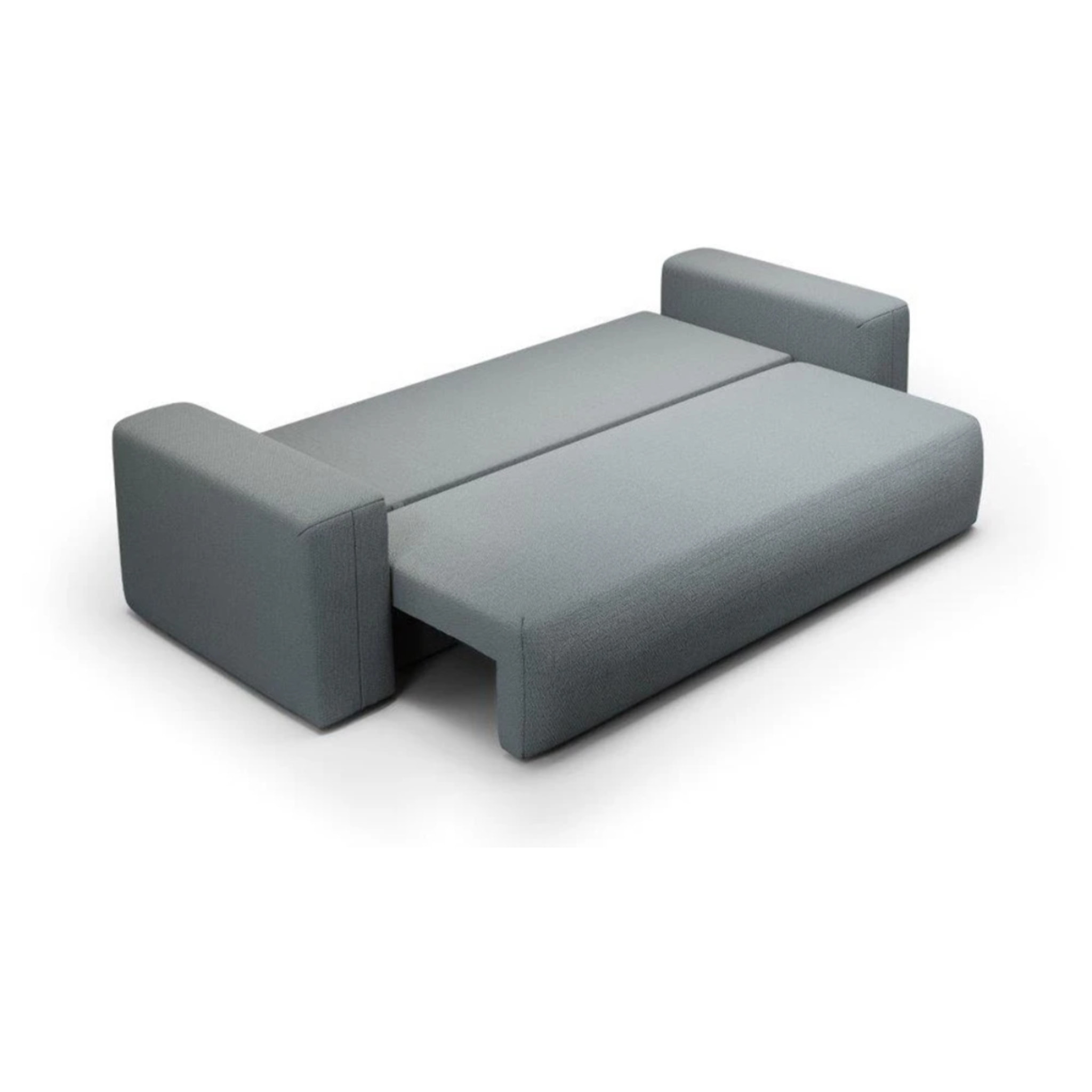 NALA - Canapé droit convertible droit 3 places en tissu gris
