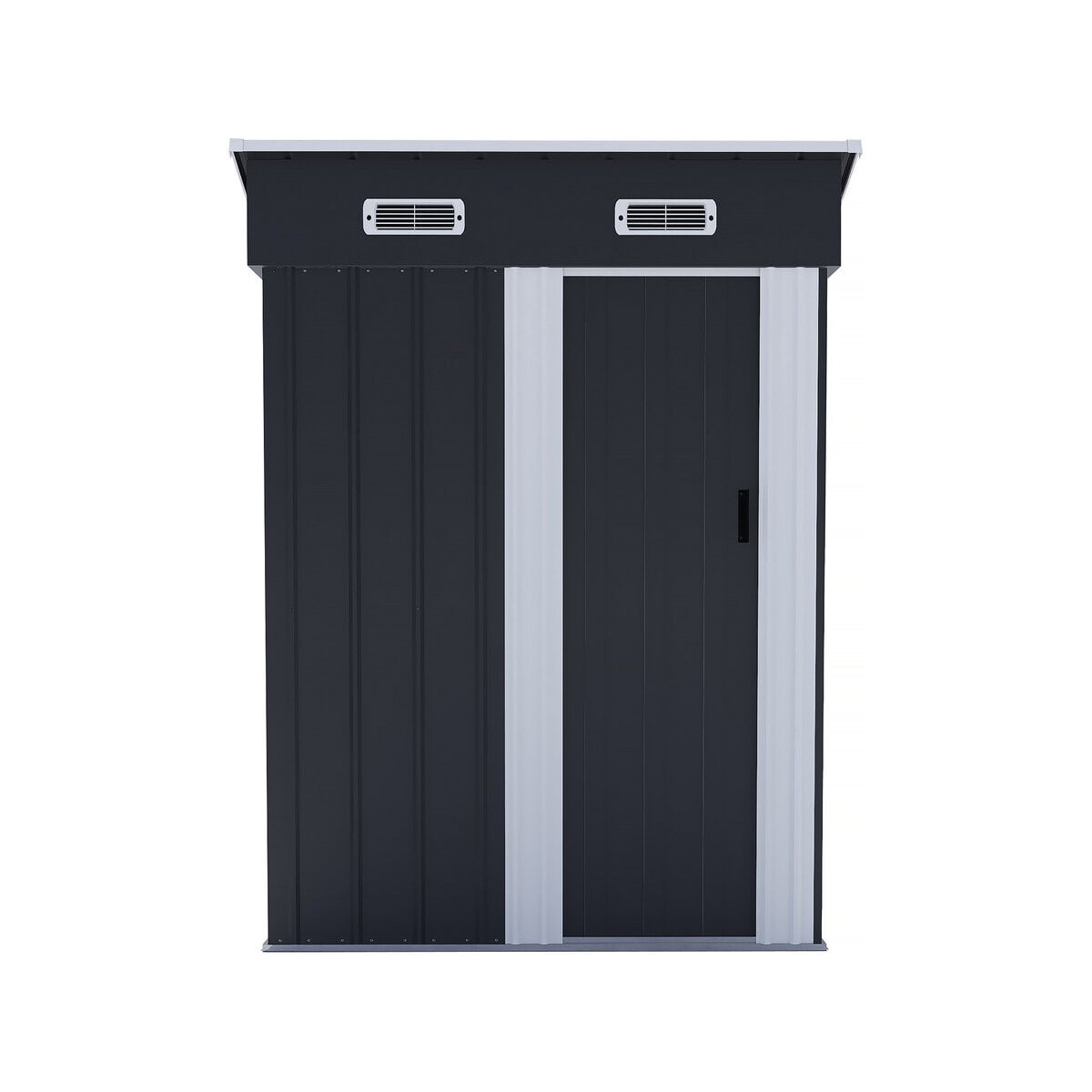 Abri de jardin métal porte coulissante "Memphis" - 1,36 m² - Gris