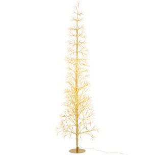 J-Line décoration Arbre - blanc chaud - acier - or - large - LED