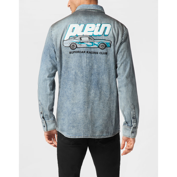PHILIPP PLEIN Camisa vaquera RACING