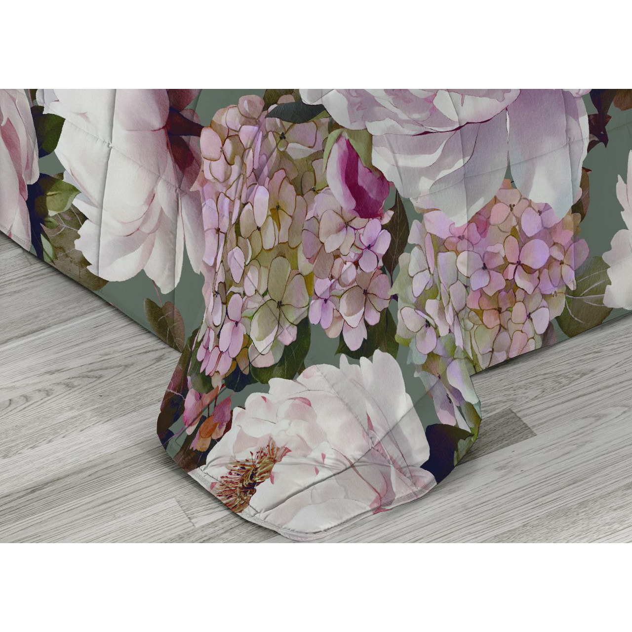 Trapunta Invernale 300gr Diadema Flora Stampa Digitale Fantasia Floreale D10