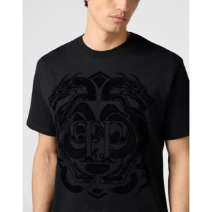 PHILIPP PLEIN Printed Round Neck T-Shirt Dragon