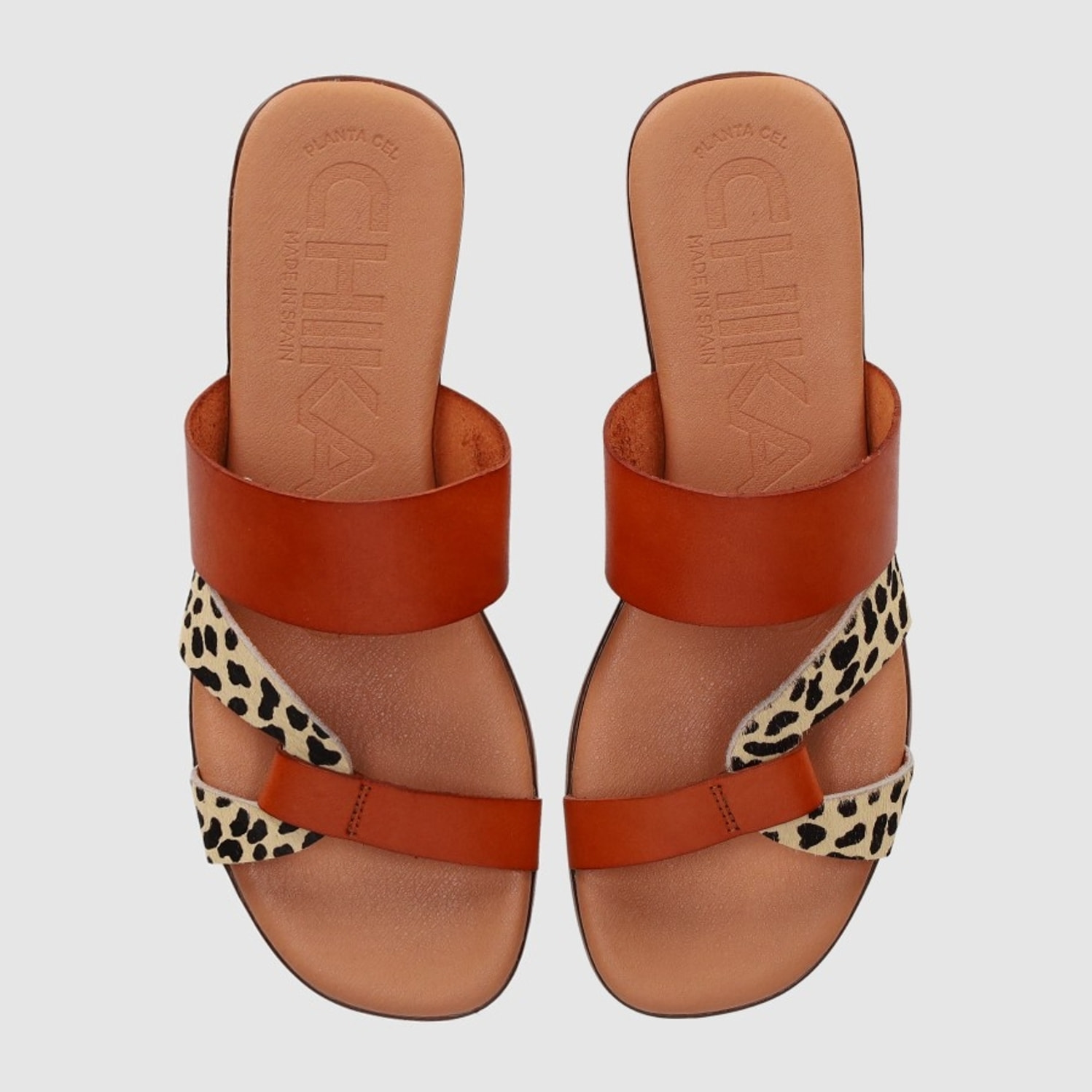 Sandalias de Piel - Cuero - Tacón: 3 cm