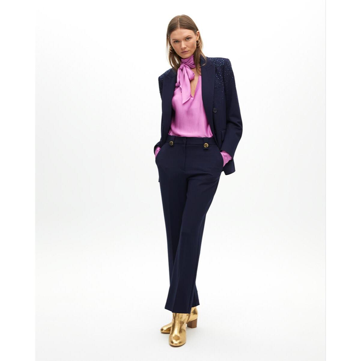 Pantaloni in maglia con bottoni