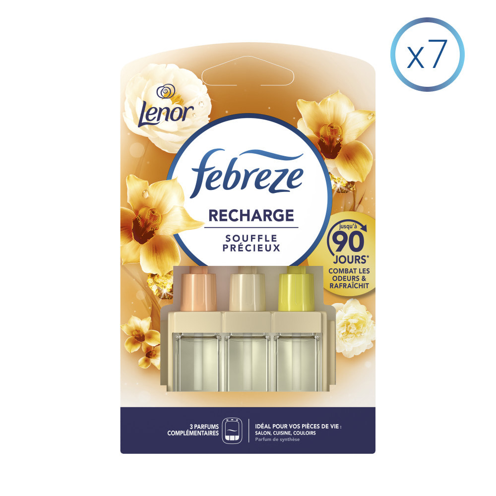 7 Recharges Souffle Precieux Pour Desodorisant Electrique, 20ml, Febreze Smart