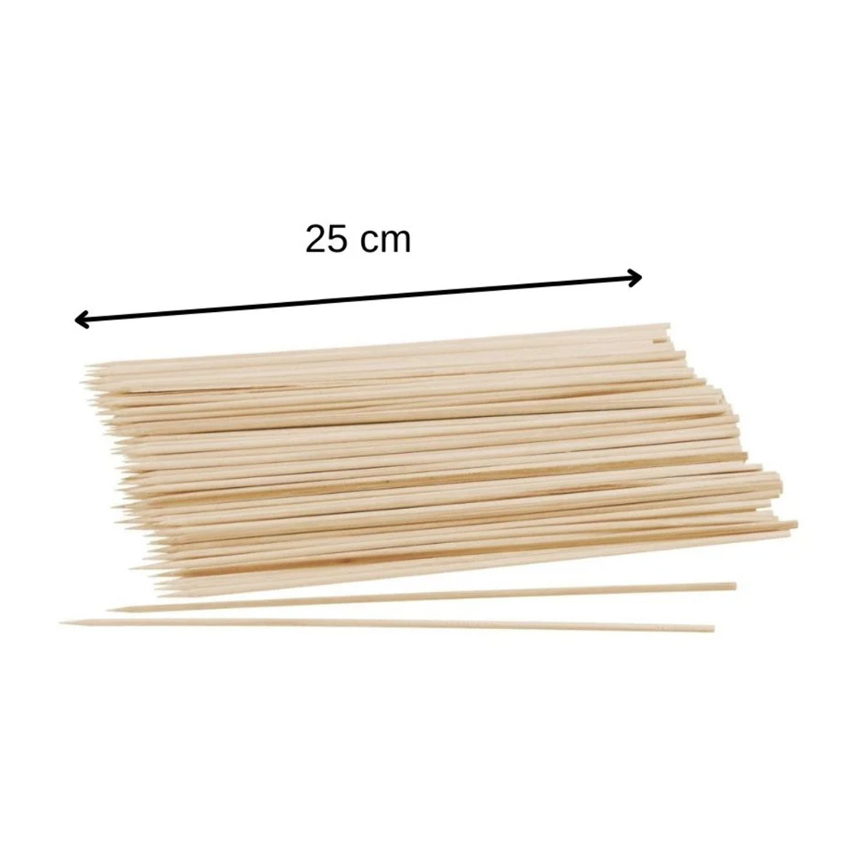 Lot de 100 piques en bois pour brochettes de 25 cm Fackelmann Eco Friendly