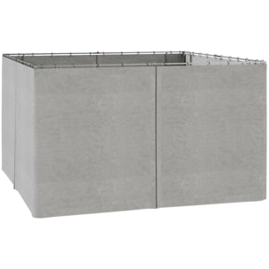 4 Paredes Laterales para Cenador 3,5x2 m Laterales de Carpa con Ganchos Cortinas sin Ventanas Reemplazo Lateral para Carpa de Jardín Exterior Fiesta Gris Claro