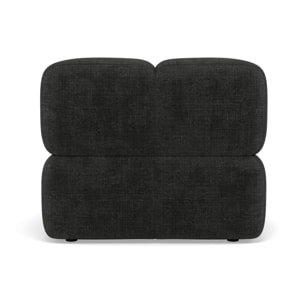 Grace - module d'assise sans accoudoir en velours texturé - Gris Anthracite