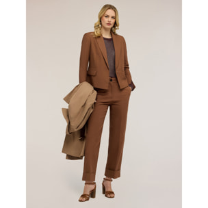 Motivi - Blazer con spacco al fondo manica - Marrone