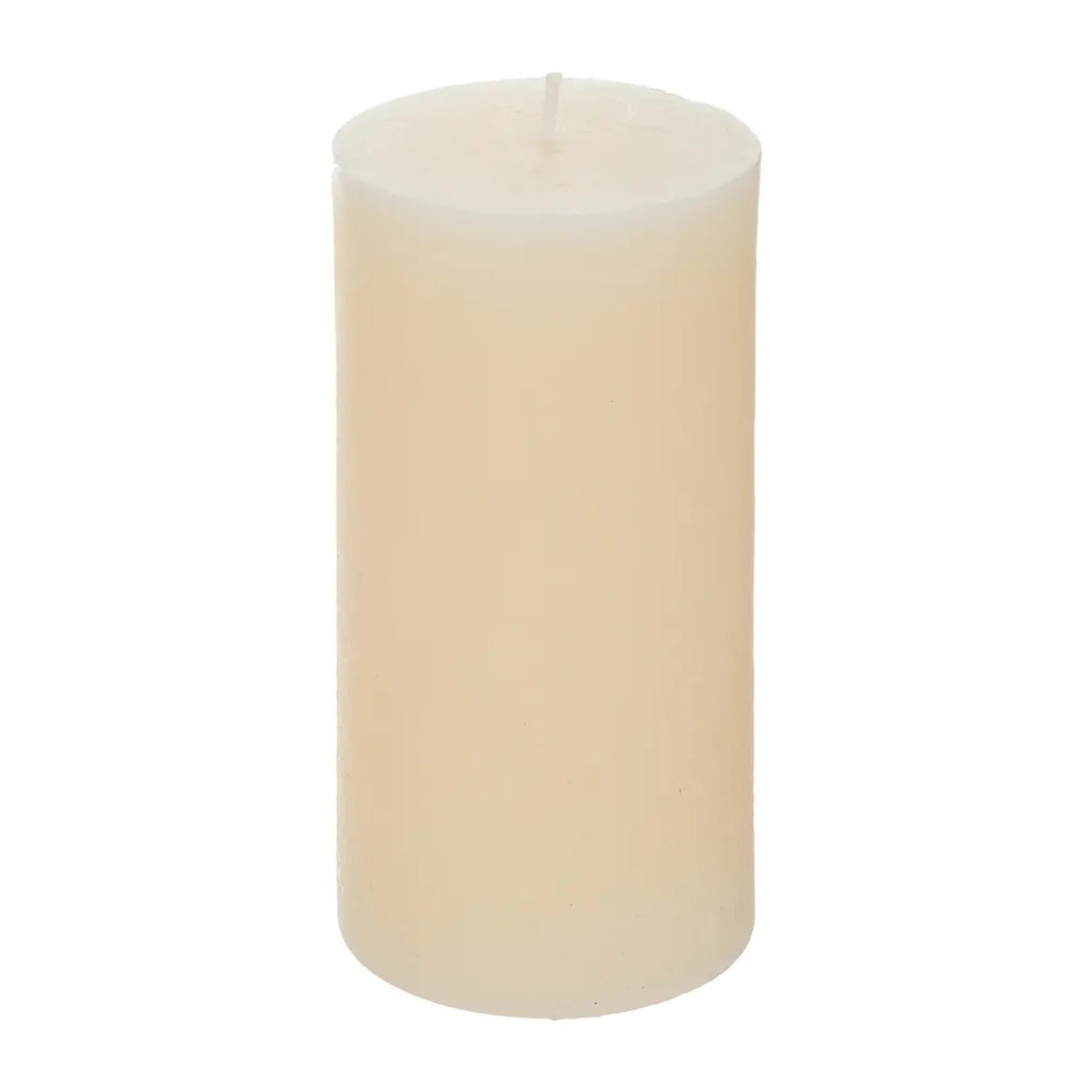 Bougie ronde "Olia" D6,8cm blanc ivoire