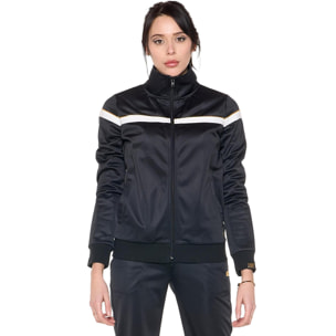 Felpa da donna con colletto e zip invernale "Authentic Gold"