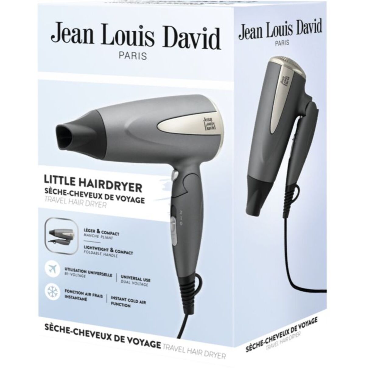 Sèche cheveux de voyage JEAN LOUIS DAVID Voyage 20206